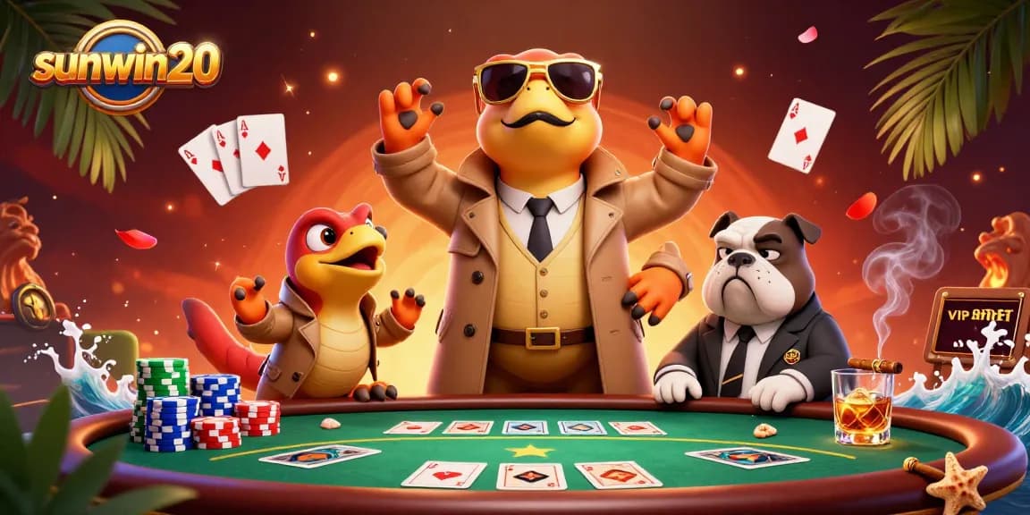 Bet and win with sunwin20 in a thrilling VIP lounge scene featuring playful raptors.