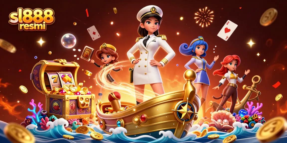 Experience exciting gameplay with sl888 resmi in this vibrant casino-themed illustration.