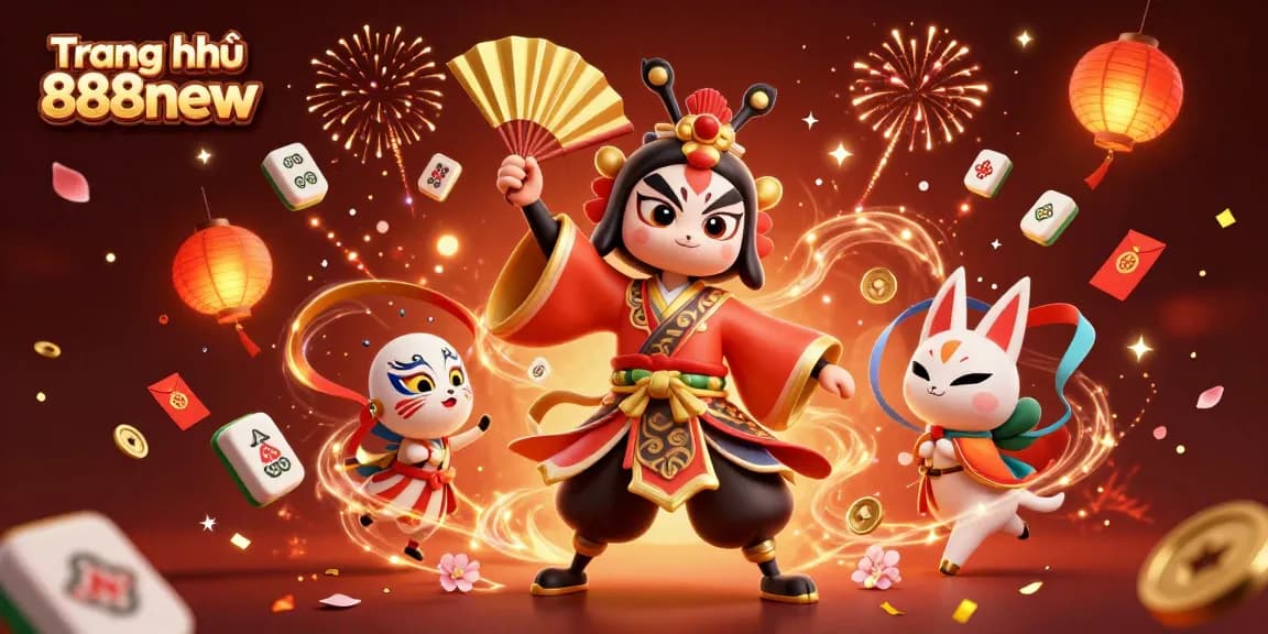 Engage with Trang chủ 888new through this vibrant 3D illustration depicting gambling excitement with festive elements.