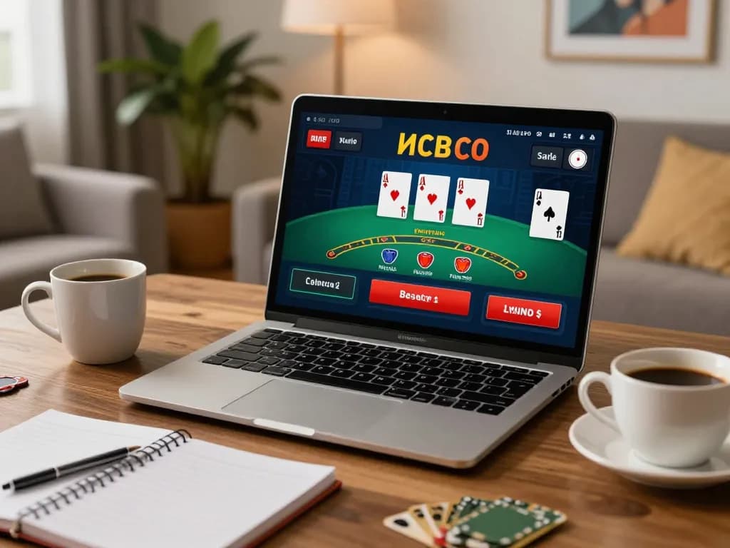 CM88 player enjoying blackjack in cozy living room, showcasing strategic gameplay and comfort.