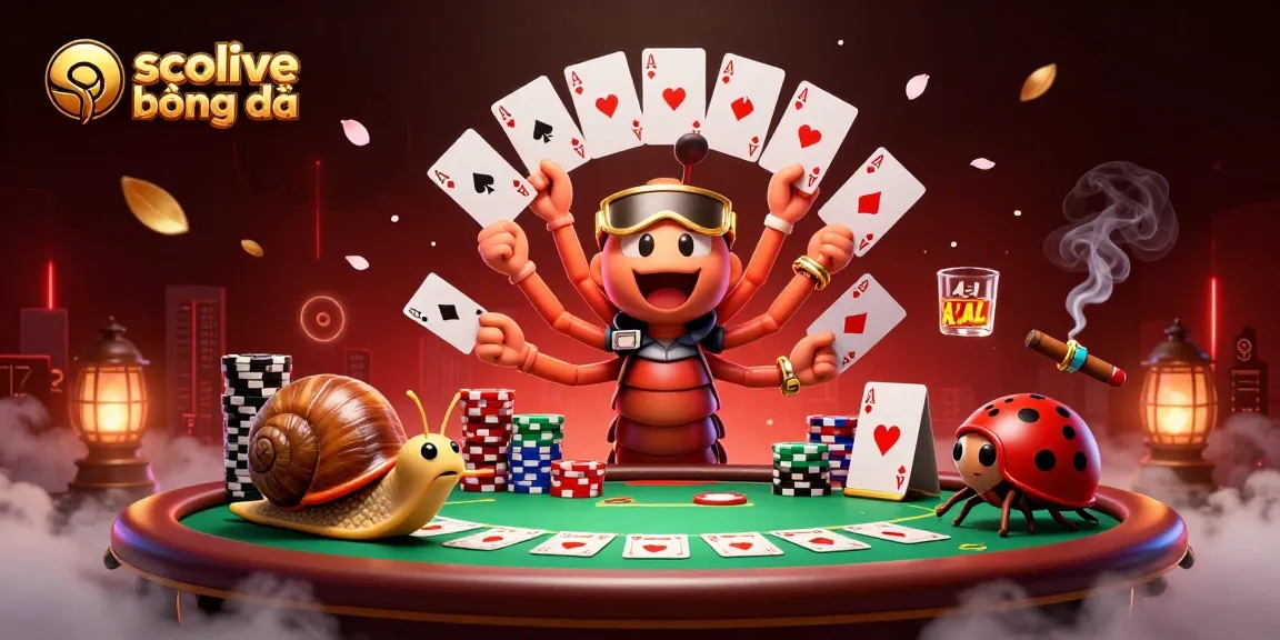 Socolive bóng đá brings thrilling poker action alive with vibrant dealer animations and high-stakes excitement.