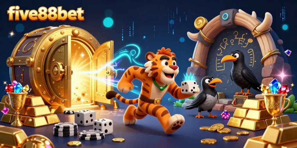 Experience the thrilling world of five88bet with a vibrant casino scene full of treasures.