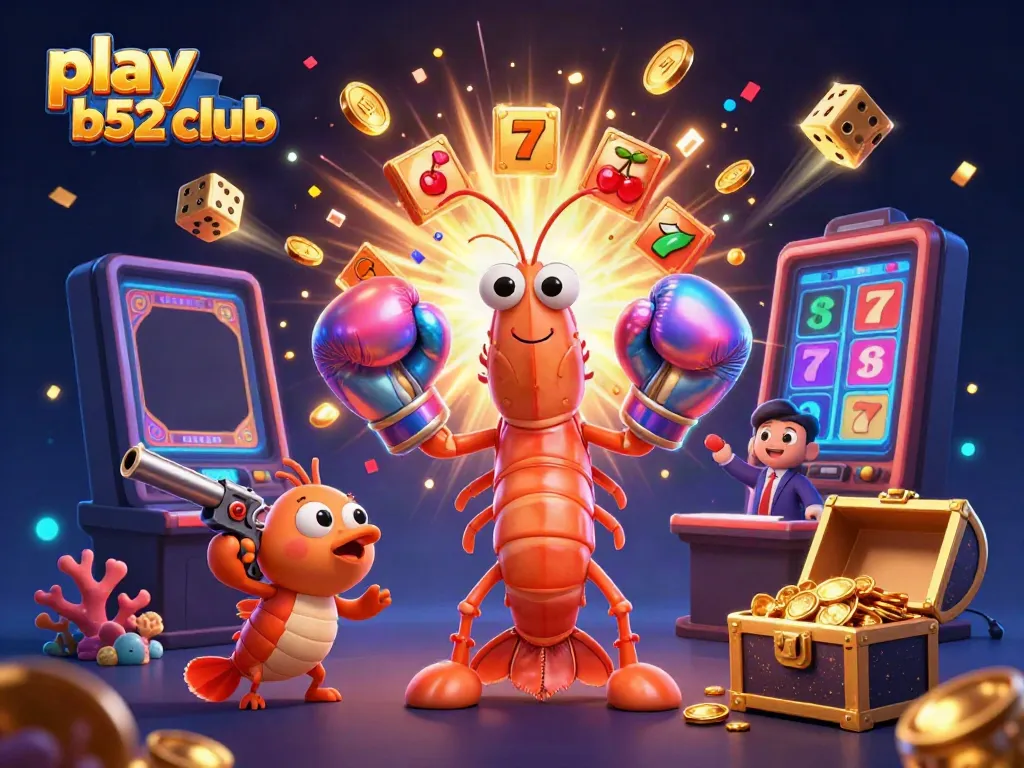 Engage in the excitement and play B52 Club with vibrant 3D characters and a jackpot explosion.