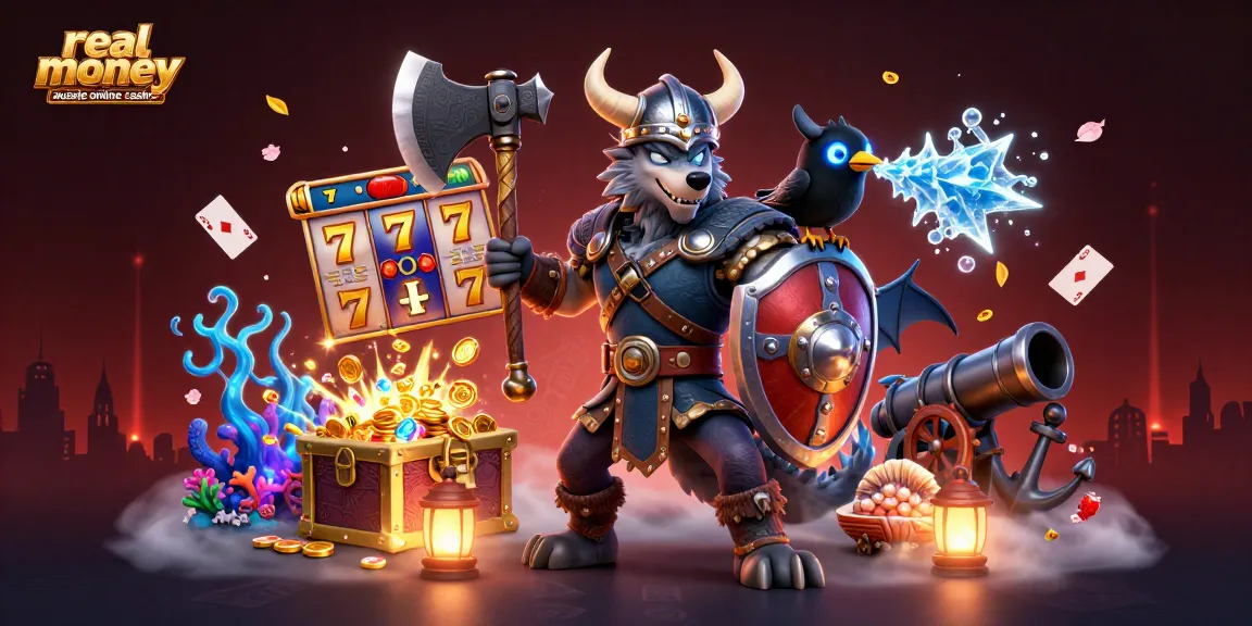 Experience thrilling action at a real money aussie online casino with dragons and Viking warriors.
