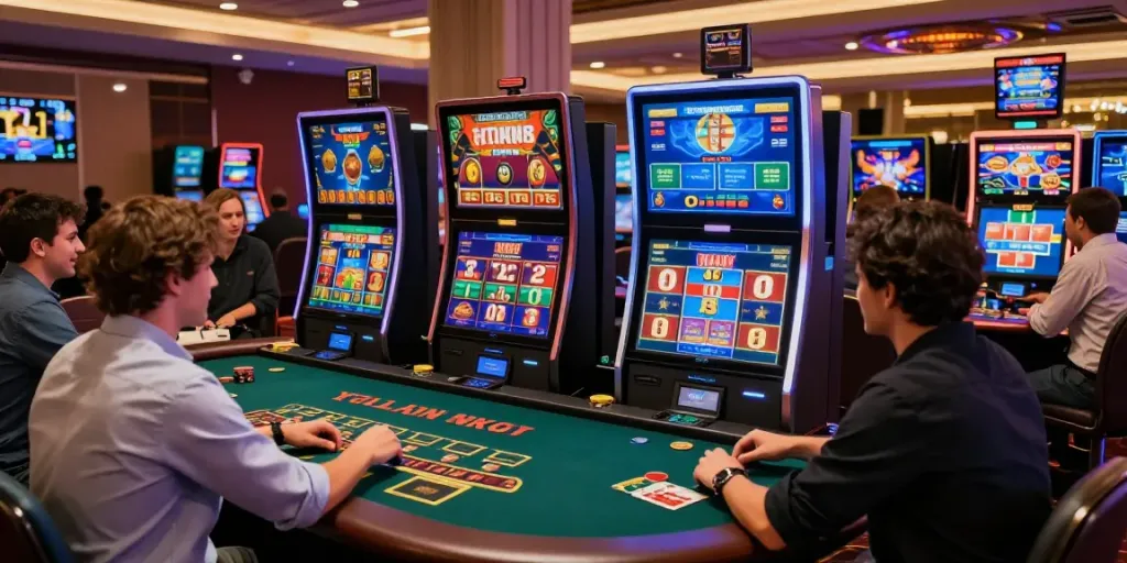 Dynamic online casino scene showcasing live gaming at https://net88.broker/ with players enjoying various games.