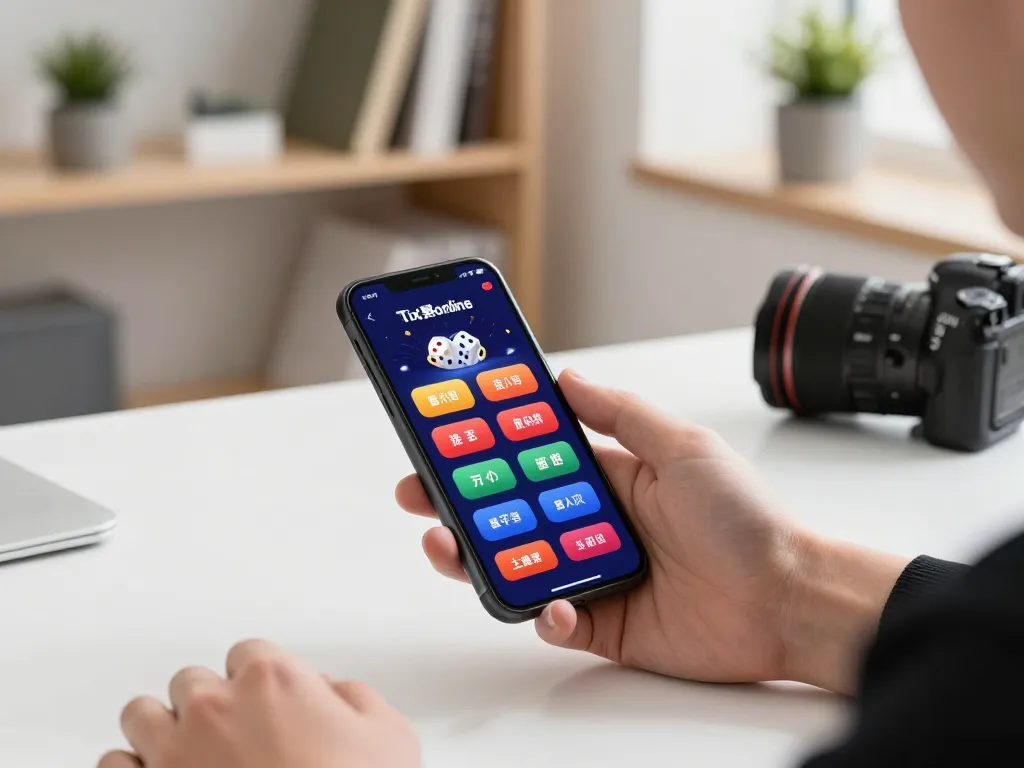 Engaging gameplay on taixiuonline app with smartphone display showing betting options and dice.