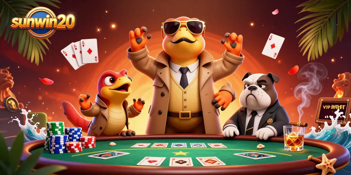 Bet and win with sunwin20 in a thrilling VIP lounge scene featuring playful raptors.