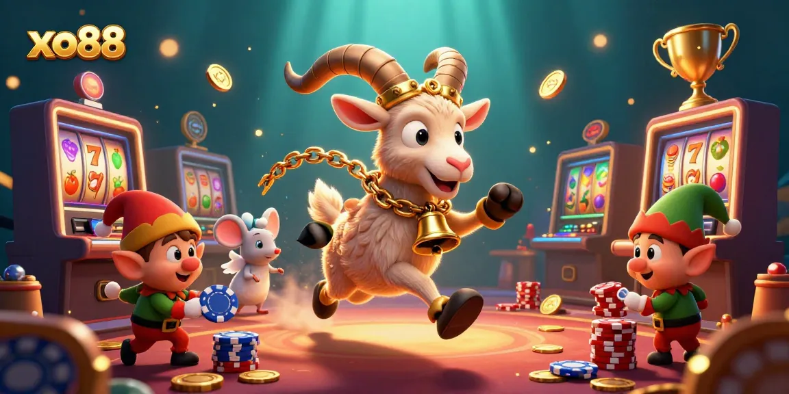 Engage with xo88 at a festive holiday-horror casino featuring Krampus and elf gremlins.